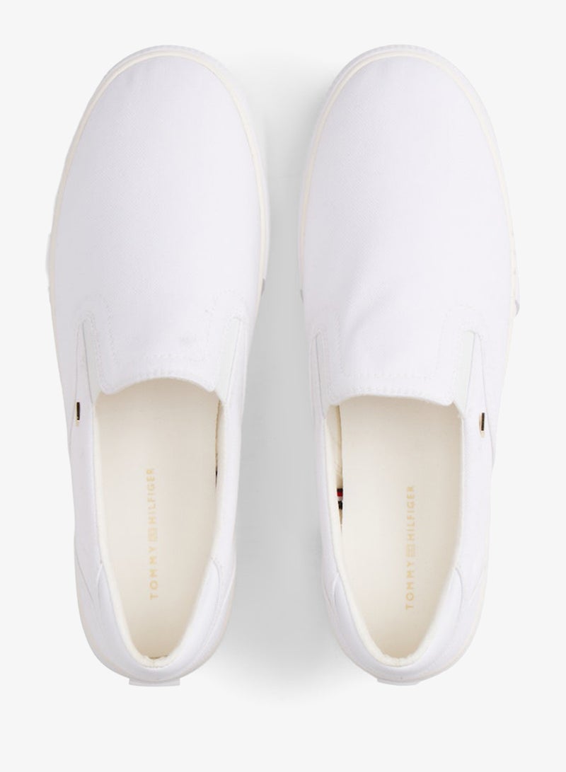 TOMMY HILFIGER Low Profile Canvas Slip-On Trainers - Image 5